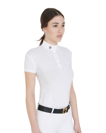 Polo Donna da concorso bianca Slim Fit