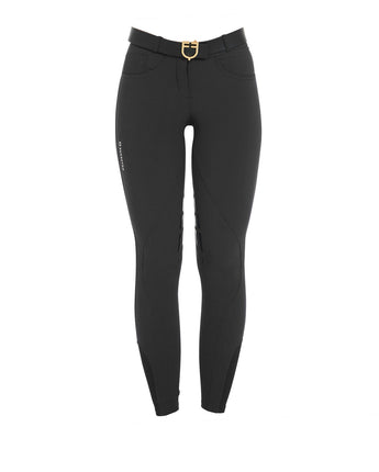 Pantaloni Donna Tessuto Tecnico Grip al Ginocchio Equestro