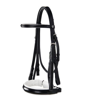 Briglia in cuoio liscio Dressage Nera Equestro