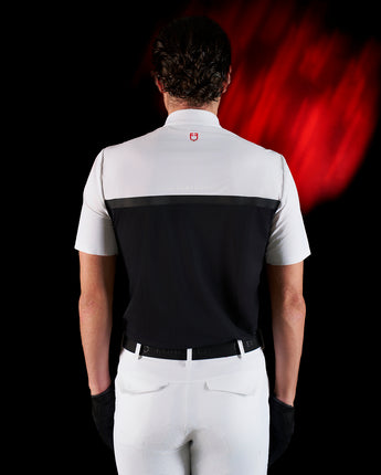 Polo Concorso Uomo Ridertechnology manica corta e zip Equestro